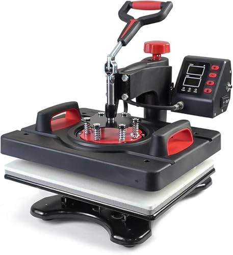 Pro 8 in 1 Heat Press Machine – Swing Away Digital Heat Transfer Combo | for T-Shirts, Mug, Cap, Plate Generic