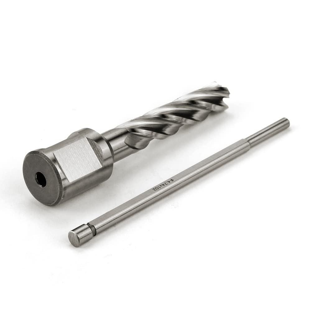 OSCARBIDE 7/16"X2"HSS Annular Cutter 7/16 inch Cutting Diameter 2 Depth of Cut,3/4 inch Weldon Shank 2 Flat Mag Drill Bit with Pilot Pin for Magnetic Drill Press,1 Piece OSCARBIDE