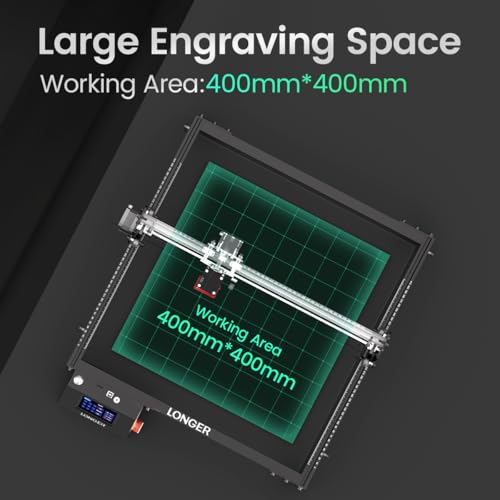 Longer RAY5 New Upgrade Laser Engraver, Laser Cutter 10W Output Power, Engraving Speed Up to 24,000 mm/min, 3.5” Color Touch Screen, App Offline Control, DIY Engraver Tool for Metal/Glass/Wood Longer