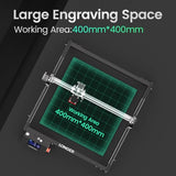Longer RAY5 New Upgrade Laser Engraver, Laser Cutter 10W Output Power, Engraving Speed Up to 24,000 mm/min, 3.5” Color Touch Screen, App Offline Control, DIY Engraver Tool for Metal/Glass/Wood Longer