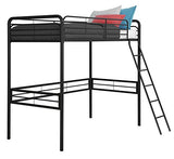 DHP Tommy Twin Metal Loft Bed, Black DHP