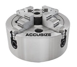 Accusize Industrial Tools 6'' 4-Jaw Independent Lathe Chucks, Plain Back, Semi-Steel Body, Including 1 Set Of Reversible Jaws, 0557-0006 Accusize Industrial Tools