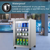 Equator 2.3cf Outdoor/Indoor Refrigerator IPX4 SS Builtin/FS 85 Cans Quiet 42dB Equator
