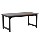 Tribesigns 63” Executive Desk, Large Office Computer Desk with Thicken Frame, Modern Simple Workstation Business Furniture for Home Office, Vintage Brown/Black Tribesigns