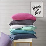 Intelligent Design Cotton Blend Jersey Knit Bed Sheet Set Wrinkle Resistant, Soft Sheets with 14" Deep Pocket, All Season, Cozy Bedding-Set, Matching Pillow Case, Queen, Aqua 4 Piece Intelligent Design