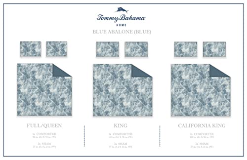 Tommy Bahama - California King Comforter Set, Soft Woven Bedding with Matching Pillowcases & Bed Skirt, Medium Weight for Year Round Comfort, 4 Piece Bed Set (Raw Coast Blue) Tommy Bahama