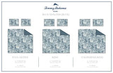 Tommy Bahama - California King Comforter Set, Soft Woven Bedding with Matching Pillowcases & Bed Skirt, Medium Weight for Year Round Comfort, 4 Piece Bed Set (Raw Coast Blue) Tommy Bahama
