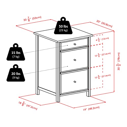 Winsome Delta File Cabinet Black Home Office - WoodArtSupply