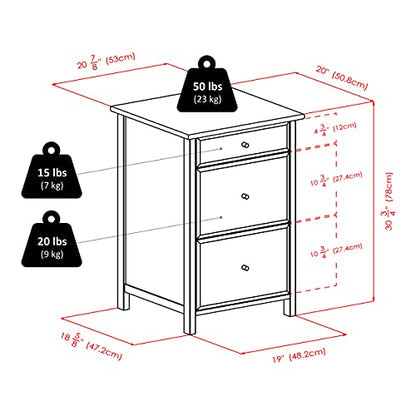 Winsome Delta File Cabinet Black Home Office - WoodArtSupply