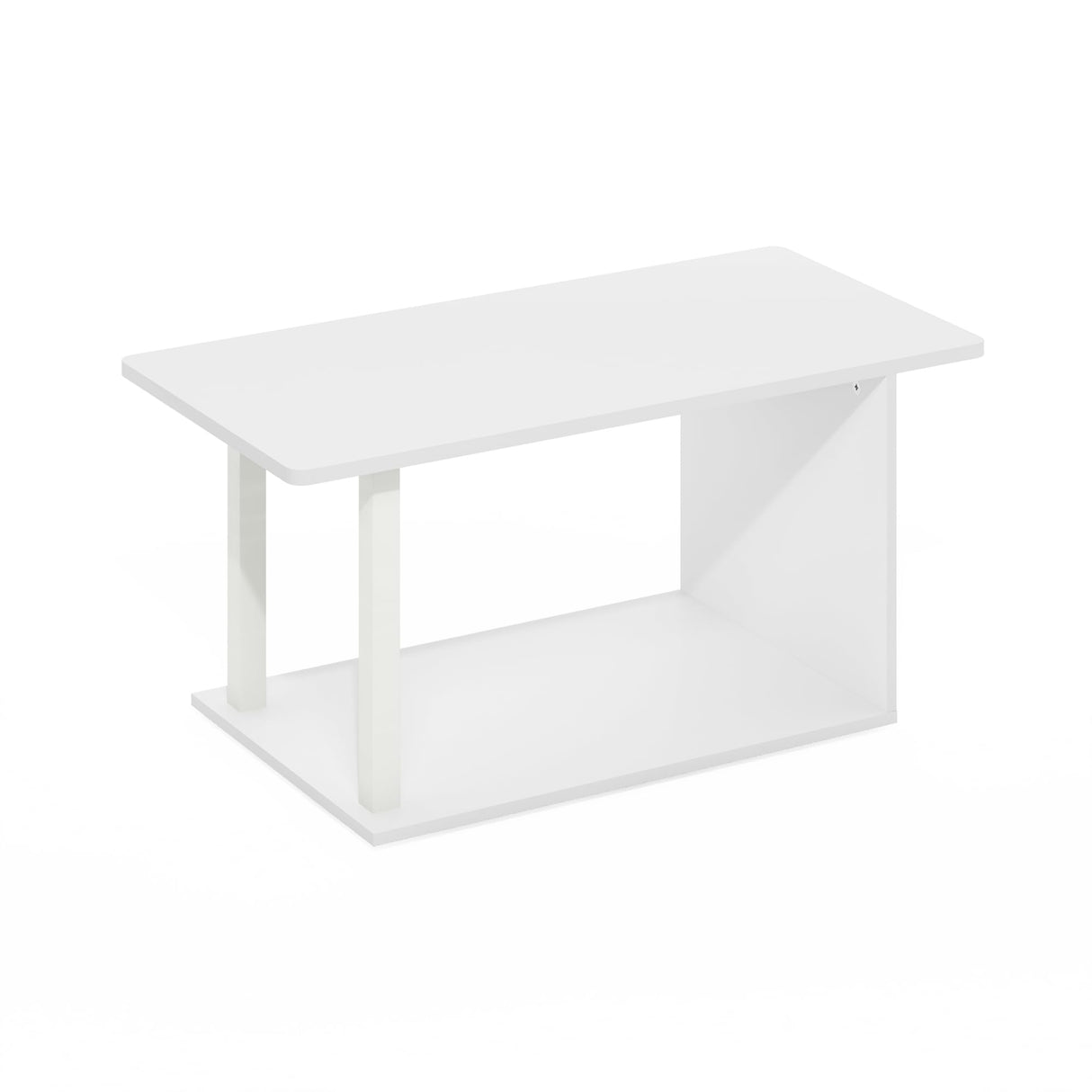 Furinno Basic Home Living Coffee Table, White/White Furinno