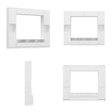 AIEGLE High Gloss Entertainment Center with Storage Bridge, Modern Media Console Table Wall Unit with Cable Management for 70 75 inch TV, TV Stand Set, White, 94.5”W AIEGLE