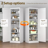 pozdeg 67" Metal Storage Cabinet with Lock, Tall Narrow Office File Cabinets with 5 Adjustable Shelves, Metal Steel Locker for Home, School, Office, Garage or Gym (White) pozdeg