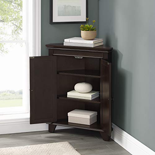 Crosley Furniture Lydia Corner Cabinet, Espresso - WoodArtSupply