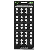 POWEROWL High Capacity LR44 Batteries 40 Pack, L1154F AG13 357 303 SR44 A76 Premium Alkaline Battery 1.5V Button Coin Cell Batteries POWEROWL