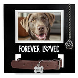 MYPAWLETS Dog/Cat Collar Memorial Frame with Paw Print Charm,Pet Loss Sympathy Gift,Pets Memorial Gift for Loss of Dog,Forever Loved Pet Keepsake Frame,Dogs Passing Away Gifts