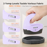 HTVRONT Heat Press H1 Mini Heat Press Machine, Small Heat Press Portable Iron Press Machine for T Shirts, Hats, Heating Transfer Projects (H1 Lavender Purple) HTVRONT