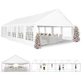 VOYSIGN Party Tent 20X40ft Heavy Duty Large Outdoor Canopy White Event Shelter Gazebo Carport for Parties Wedding VOYSIGN