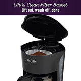Mr. Coffee Black Coffee Maker, 12 Cups, with Auto Pause and Glass Carafe, Perfect for Home and Office Use Mr. Coffee