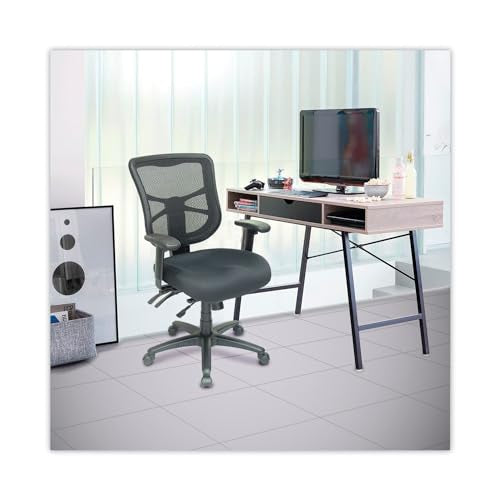 Alera Elusion Series Mesh Mid-Back Multifunction Chair, Black Alera