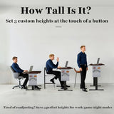Electric Standing Desk 48 x 24 Inches - Height Adjustable Sit Stand Desk with Black Top & Black Frame, Home Office Desk for Work/Gaming, Quiet Motor, Memory Presets, Black Generic