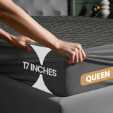 Utopia Bedding Waterproof Mattress Protector Queen Size (Gray), Premium 3D Air Soft Fabric Mattress Cover, Fits 17 Inches Deep, Breathable, Fitted Style with Stretchable Pockets Utopia Bedding