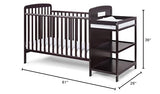 Suite Bebe Ramsey 3 in 1 Convertible Crib and Changer in an Espresso Finish Suite Bebe