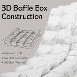 Gjzawayk Premium Goose Down Comforter King Size, 95% Goose Down, 750 Super Fill Power, 53oz Down Fill Weight,Breathable 100% Cotton, All Season Cloud Fluffy Duvet Insert,90"x100" Gjzawayk