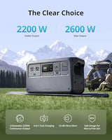 DJI Power 1000 Portable Power Station, 1024Wh LiFePO4 Battery, 2200W Solar Generator, Home Backup, 4-in-1 Fast Charging, 23db Ultra-Silent, Camping & RVs, Off-grid, Power Outage (Solar Panel Optional) DJI