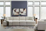 Signature Design by Ashley Modmax Coastal Press-Back Swivel Glider Rocker Recliner with Machine Washable Cover, Hidden Storage Compartments and 2 Bolster Pillows, Beige Signature Design by Ashley