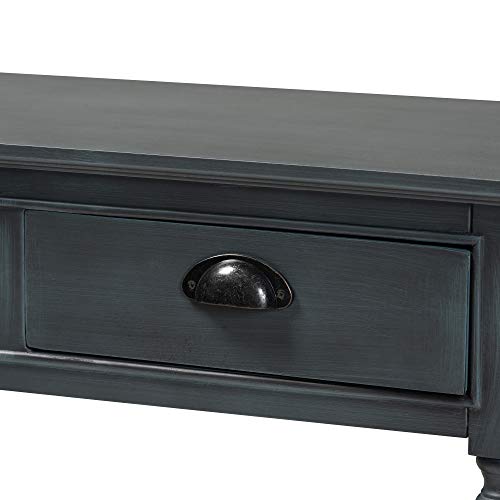 Baxton Studio Garvey French Provincial Grey Finished Wood 3-Drawer Entryway Console Table Baxton Studio