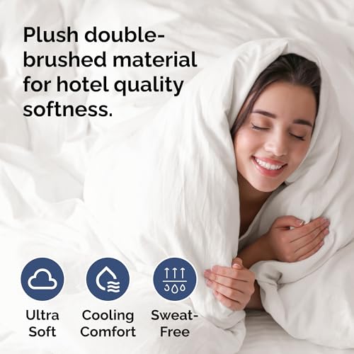 Duvet Cover Twin/Twin XL Size - Extra Soft Twin/Twin XL Size Duvet Cover - Lightweight, Breathable & Fade Free w/Zipper Closures & Ties - 68" x 90" Inches - (Antique White) Comforter Not Included CGK Unlimited