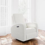 Storkcraft Santa Monica Power Recliner Swivel Glider (Ivory Boucle) – Effortless Electronic Power Recline, USB-A & USB-C Charger STORKCRAFT