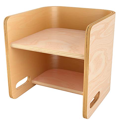 ECR4Kids Bentwood Multipurpose Cube Chair, Kids Furniture, Natural ECR4Kids