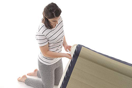 MIINA Japanese Traditional Igusa (Rush Grass) Tatami Mattress, Sleeping Mat, Japanese futon Mattress, Goza Mat (Twin, Natural) 35” X 79” MIINA