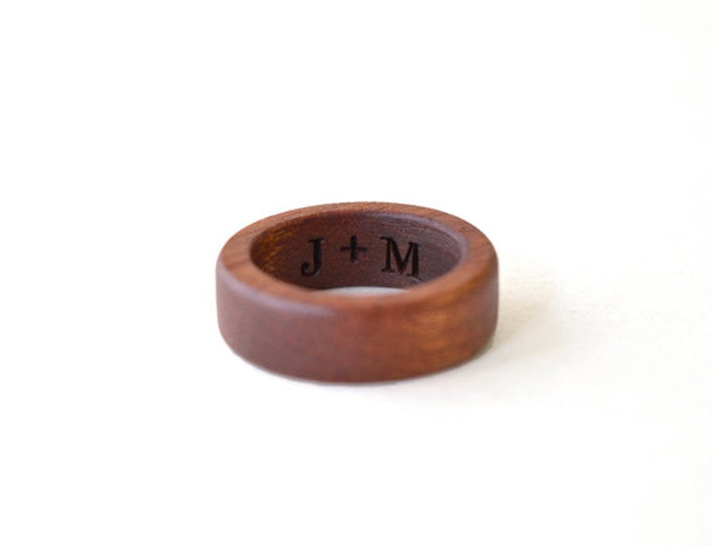 Mahogany Ring, Wood Ring, Wood Band, Mahogany wood ring, Wooden Wedding Jewelry, Mahogany Jewelry, Mahogany Wood Band, Holiday Gift, Personalized Ring Generic