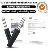 BEWISHOME Home Office Chair, Brown Office Chairs with Wheels, Leather Office Chair, Ergonomic Office Chairs with Lumbar Support, Mid Century Modern Executive Computer Chair BBY01Z BEWISHOME