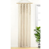 Lush Decor Boho Macrame Leaf Cotton Window Curtain Panel Single 40" W x 84" L Neutral - Macrame Curtains for Windows - Room Divider - Boho Wall Decor Lush Decor