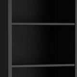 SIMPLIHOME Amherst Bookcase - 70 inch Tall 5-Shelf Solid Wood Bookshelf in Black, Transitional Storage for Living Room, Study Room or Office with Adjustable Shelves and Tapered Legs SIMPLIHOME