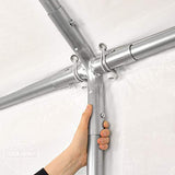 TOOLPORT Party Tent 10x16 ft Garden Tent Canopy PE 450 N Tarpaulin 100% Waterproof White TOOLPORT
