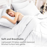 CozyLux Full Size Comforter Sets White - 7 Pieces Bed in a Bag Full, Luxury Soft Bed Set for All Seasons, Bedding Set with Down Alternative Comforter, Sheets, Pillowcases & Shams CozyLux