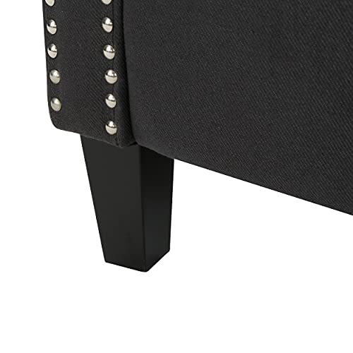 Christopher Knight Home Izidro Traditional Fabric Recliner, Dark Charcoal / Dark Brown Christopher Knight Home