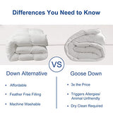 MH MYLUNE HOME Down Alternative Comforter Queen Size, Winter Warm Duvet Insert Fluffy Bed Comforter Insert White Baffle Box Stitched with Corner Tabs, Queen MH MYLUNE HOME