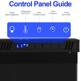 Home4me 36 inch Electric Fireplace, Modern 3-Sided View Electric Fireplace Inserts, 750/1500W Recessed and Wall Mount Fireplaces with Realistic Adjustable Flame, Remote Control, Timer, Low Noise Home4me