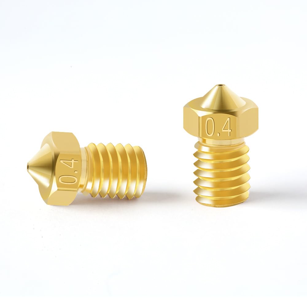 20Pcs E3d V6 Nozzles Kit, 3D Printer V6 Brass 0.4mm Nozzles, Compatible with 1.75mm Filament E3d V6 Anysub i3 Mega S X Chiron Kobra Flyear HotEnd 0.4mm J-Head Extruder Printer Accessories - WoodArtSupply