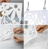 12+4PCS KEIBIKEIDI Hanging Room Divider Screens Made of Environmentally PVC, Simple and Modern White Hanging Panel Screen for Decoration Home, Livingroom,Bedroom, Kitchen, Dining Room,Hotel and Bar KEIBIKEIDI