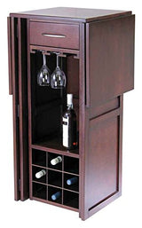 Winsome Newport 40.16 x 50 x 17.87-Inch Wood Expandable Counter Wine Bar, Antique Walnut (94350) Winsome