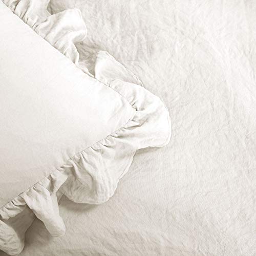 Lush Decor - Comforter Set, Soft Ruffled Bedding with Matching Sham, Cozy Essentials, Elegant Bedroom Decor (Reyna White, Twin XL) Lush Decor