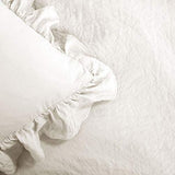 Lush Decor - Comforter Set, Soft Ruffled Bedding with Matching Sham, Cozy Essentials, Elegant Bedroom Decor (Reyna White, Twin XL) Lush Decor