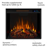 Real Flame Chateau 41" Corner Electric Fireplace with Mantel for Living Room or Bedroom, Replaceable Fireplace Insert Heater, Realistic Log and Flame Effect, Remote Control, Timer. Real Flame