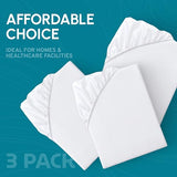White Classic Fitted Hospital Bed Sheets Set of 3, Cotton Fitted Sheet with 200 Thread Count, Soft Standard Sheets for Hospital Bed Size: 36" x 80" x 9" White Classic